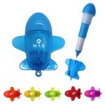 Cartoon telescopic color airplane plastic ballpoint pen