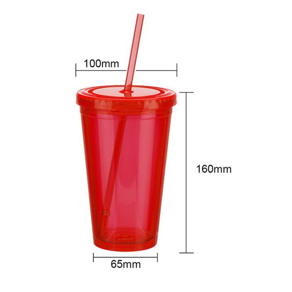 24oz Plastic Iced Coffee Travel Mug Cup