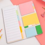 PU leather portable business office sticky notebook