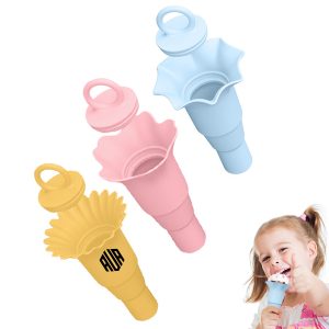 Foldable silicone ice cream cone