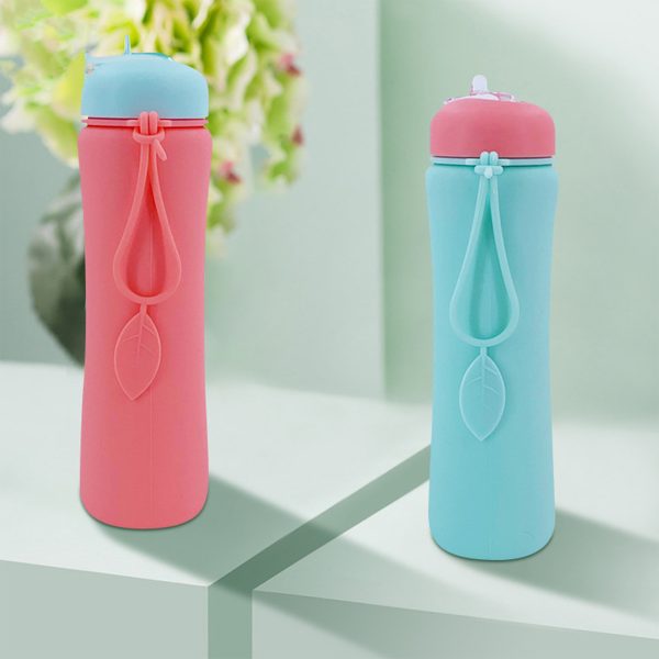 Silicone Portable Reusable Foldable Cup with Lid