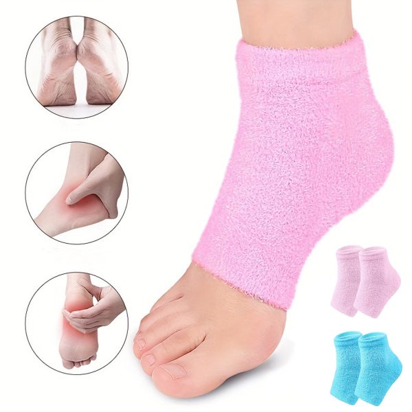 Comfortable Soft Moisturizing Fuzzy Sleep Gel Heel Sock