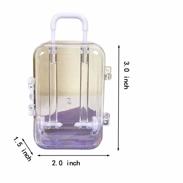 Mini Cute Transparent PP Trolley Case Jewelry Box