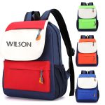 Nylon cute multicolored school bag for children