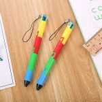 Foldable Plastic Puzzle Ballpoint Pen w/ Hanging Chain