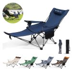 Foldable Camping Chair W/ Footrest