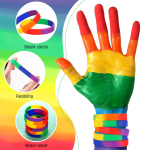 Silicone Rainbow Bracelet For Pride