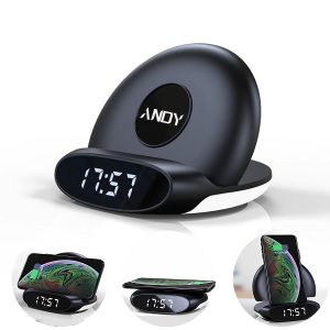 Multifunction Night Light Wireless Charger W/ Clock