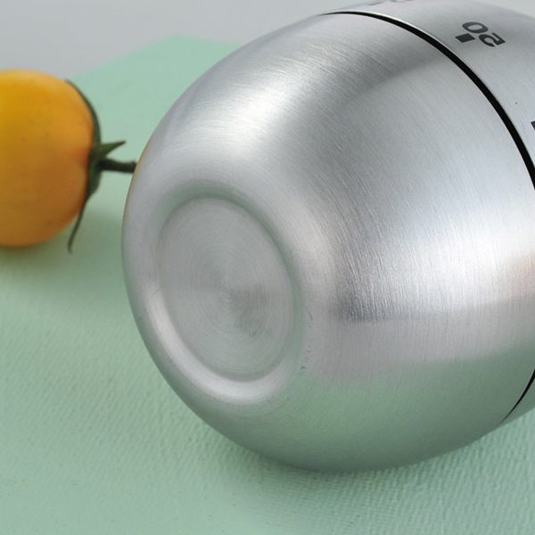 Egg Kitchen Timer Stainless Steel Mechanical Rotating Alarm