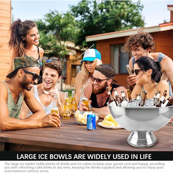 Stainless Steel Ice Bucket Bowl