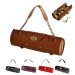 Portable Women's Leather Wine Carrier