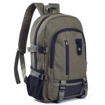 Canvas male college student travel backpack