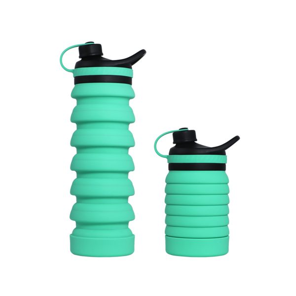 Silicone Foldable Water Bottle for Travel Sports