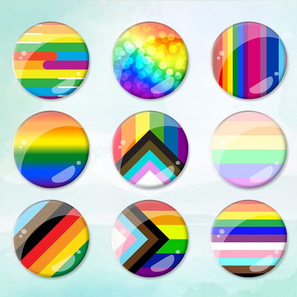 Rainbow Button Badge Pride Pins