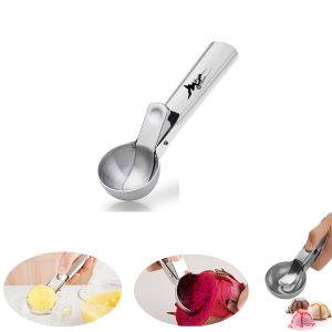 Stainless Steel Ice Cream & Fruit Scoop w/ Trigger