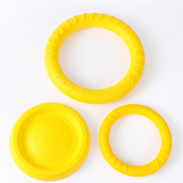 Dogs gnawing on pull tab pet toys