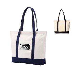 Open Top Heavy Duty Deluxe Tote Bag With Outer Pocket