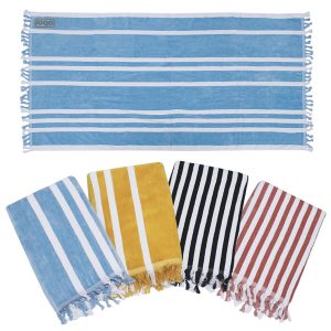 Cotton tassel shawl striped bath towel