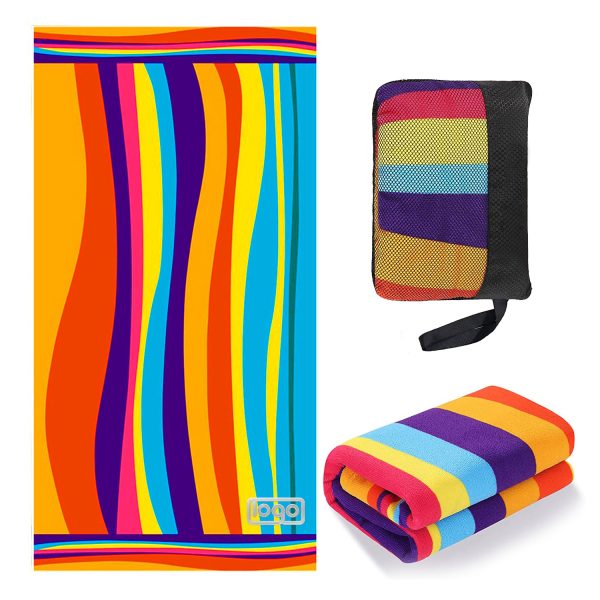 Quick-drying, absorbent microfiber swim beach towels