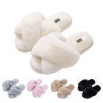 Winter Soft Plush Cozy Open Toe Slippers