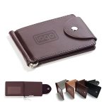 Men's PU Leather Money Clip Card Holder Wallet