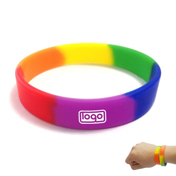 Silicone Rainbow Bracelet For Pride