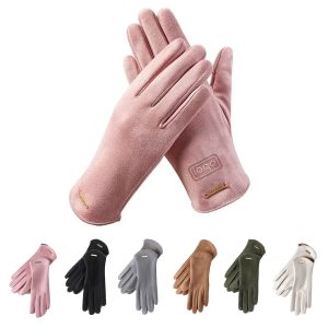 Winter Suede Gloves For Women