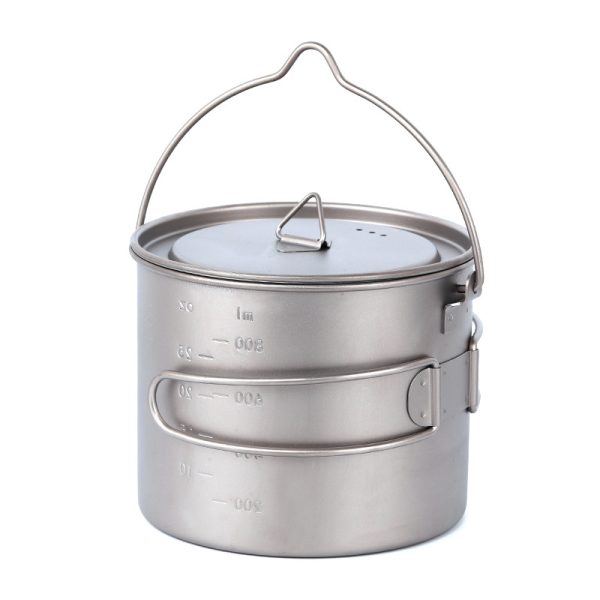 Titanium Camping Hanging Cookware Pot