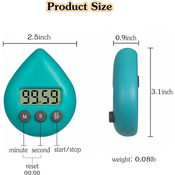 Teardrop-shaped electronic timer