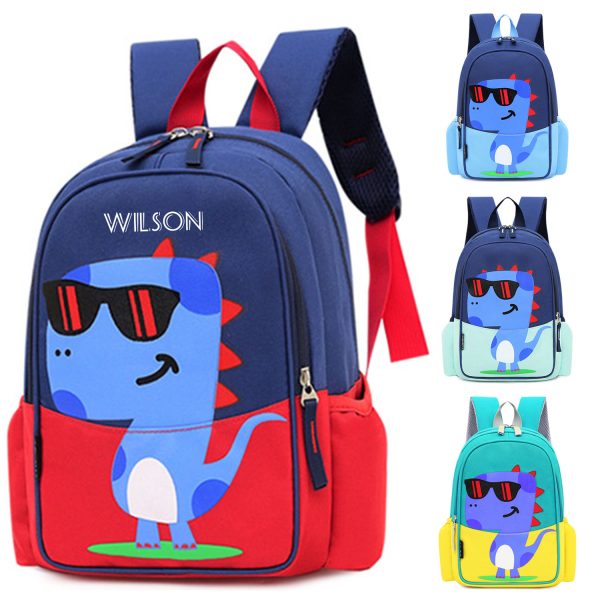 Nylon cool cartoon dinosaur kid’s backpack