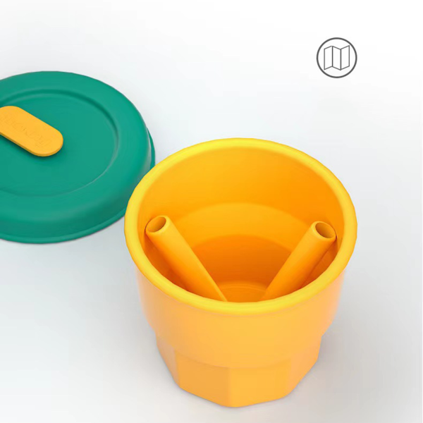 14Oz Silicone Straw And Lid Bpa Free Kinder Cup