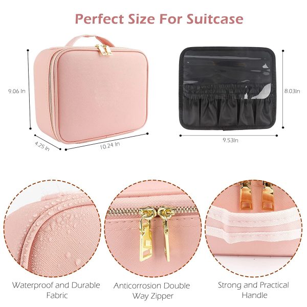 LED Large Capacity Cosmetic Bag With Mirror