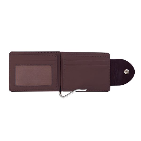 Men's PU Leather Money Clip Card Holder Wallet