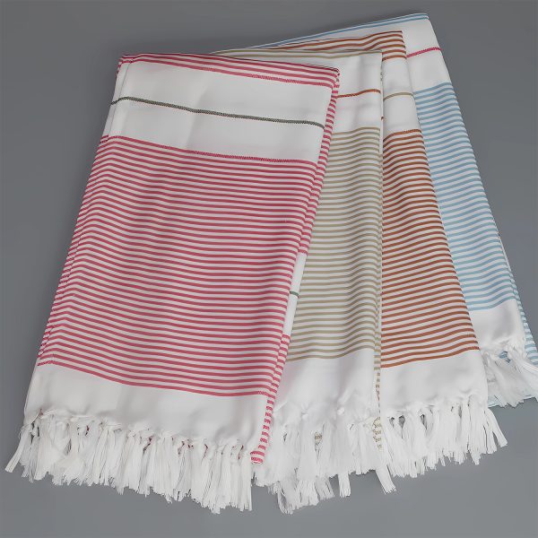 Turkish Tassel Striped Beach Towel