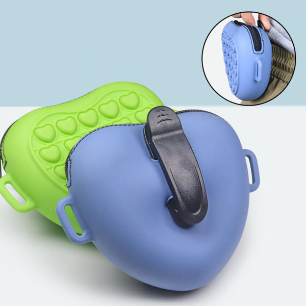 Silicone pet feeding waist bag