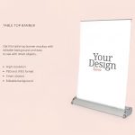 Portable Desktop Signage Banner