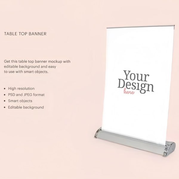 Portable Desktop Signage Banner