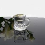 2oz Glass beer mug with small handle