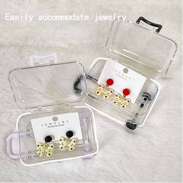 Mini Cute Transparent PP Trolley Case Jewelry Box