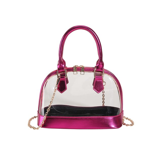 Fashionable Candy Colored PVC Clear Crossbody Bag