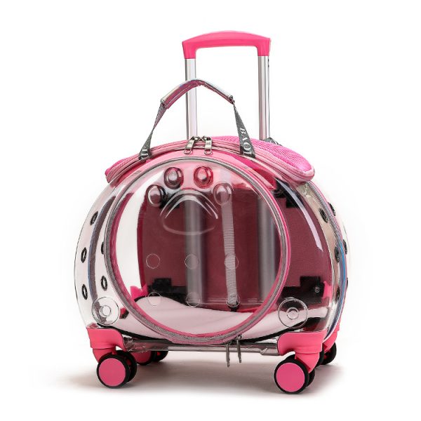 Full Transparent Pet Trolley Box Dog Bag