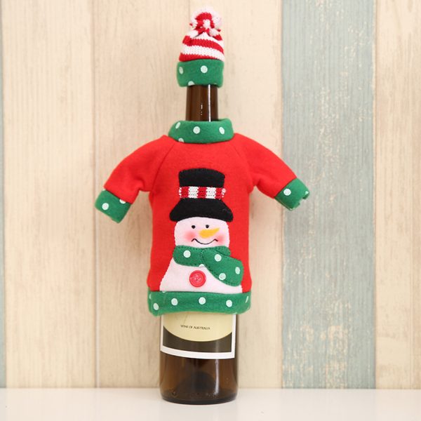 Christmas wine bottle cover