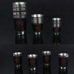 2.4OZ Portable Stainless Steel Wine Shot Glass 4 Pcs Set