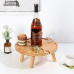 Functional Bamboo Snack Tray Table