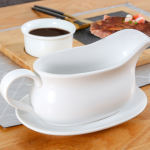 Sauce Server Salad Dressings Ergonomic Handle Gravy Boat