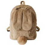 Dacron plush rabbit ear backpack