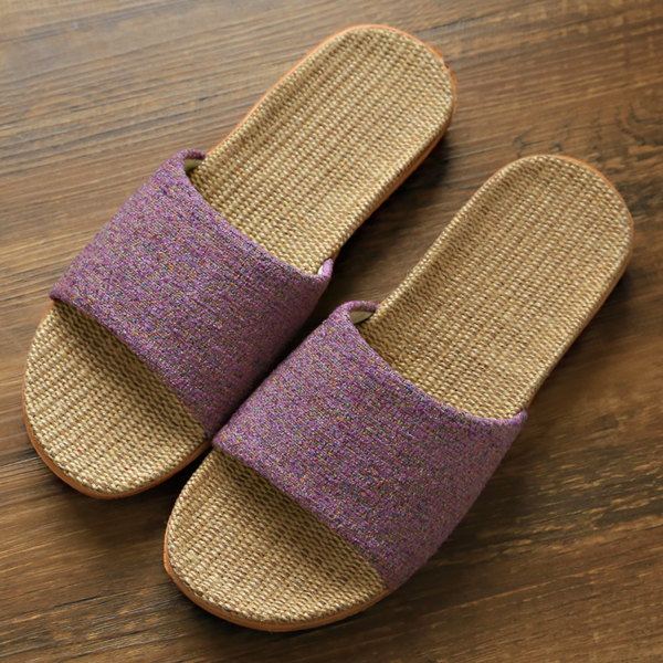 Lightweight & Soft Cotton linen Open-Toe Slippers