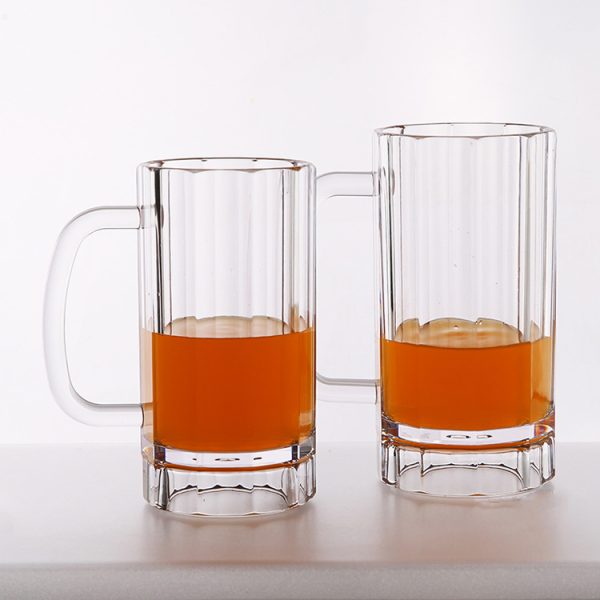 Beer Acrylic Clear Plastic Cup With Handle