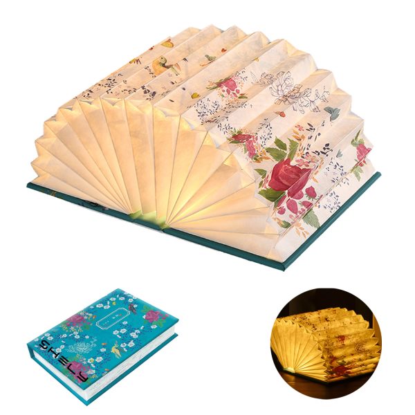 Book Lamp Creative Folding Fan-Shaped Home Night Light