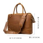 Men's business genuine leather vintage briefcase